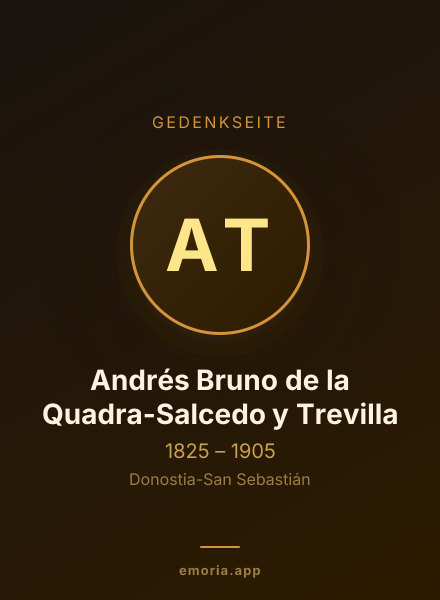 Gedenkportrait von Andrés Bruno de la Quadra-Salcedo y Trevilla