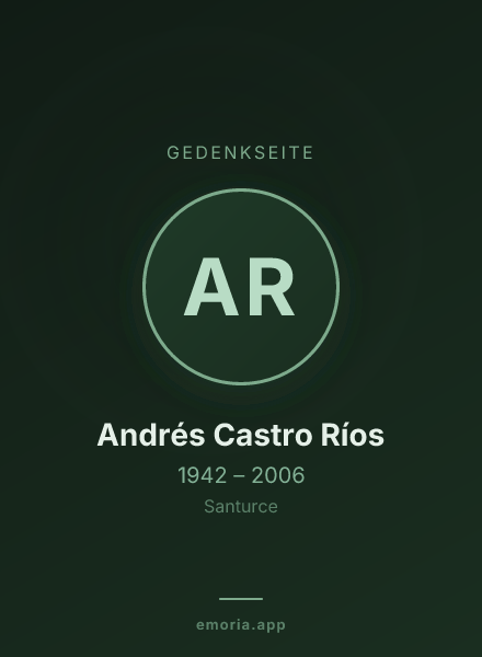 Gedenkportrait von Andrés Castro Ríos