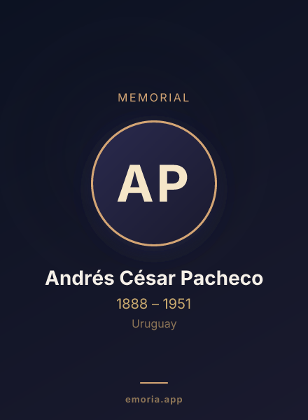 Memorial portrait of Andrés César Pacheco