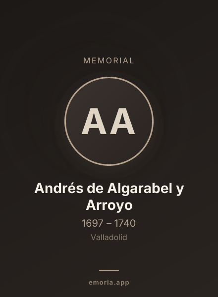 Memorial portrait of Andrés de Algarabel y Arroyo