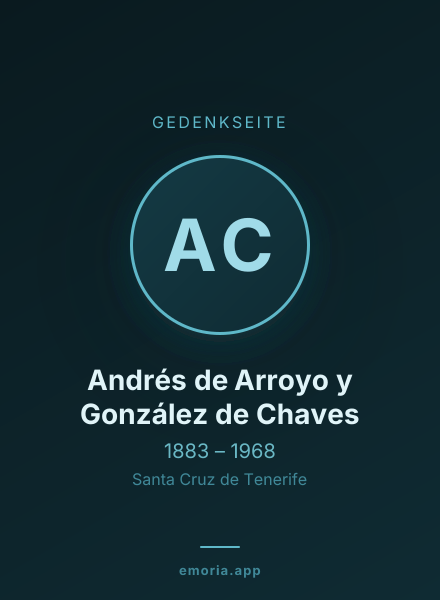 Gedenkportrait von Andrés de Arroyo y González de Chaves