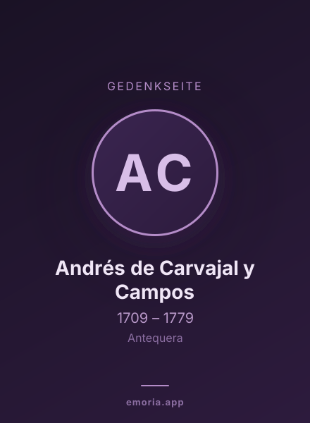 Gedenkportrait von Andrés de Carvajal y Campos