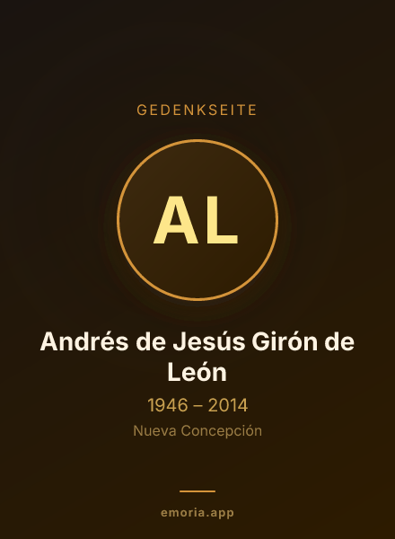 Gedenkportrait von Andrés de Jesús Girón de León