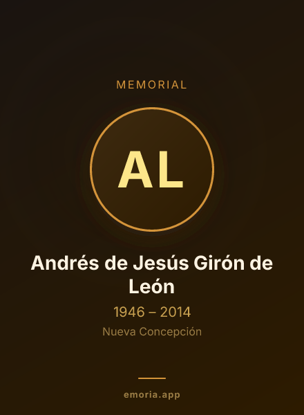 Memorial portrait of Andrés de Jesús Girón de León