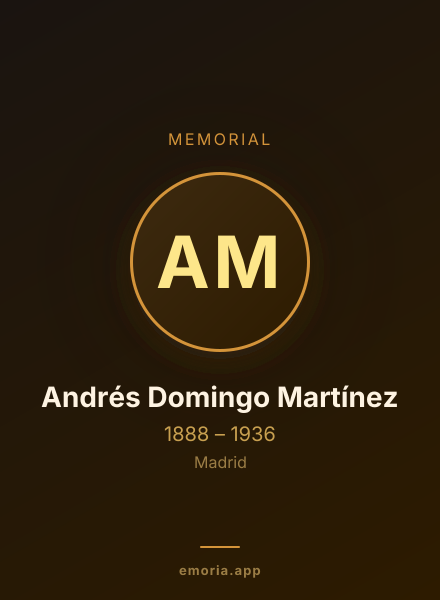 Memorial portrait of Andrés Domingo Martínez