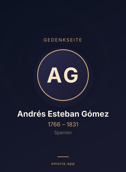 Gedenkportrait von Andrés Esteban Gómez