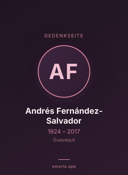 Gedenkportrait von Andrés Fernández-Salvador