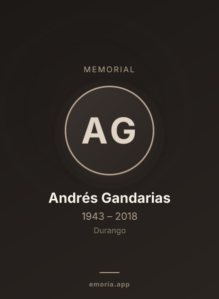 Memorial portrait of Andrés Gandarias