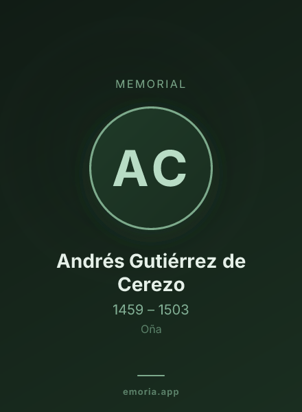 Memorial portrait of Andrés Gutiérrez de Cerezo
