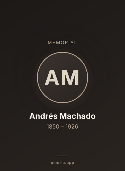 Memorial portrait of Andrés Machado