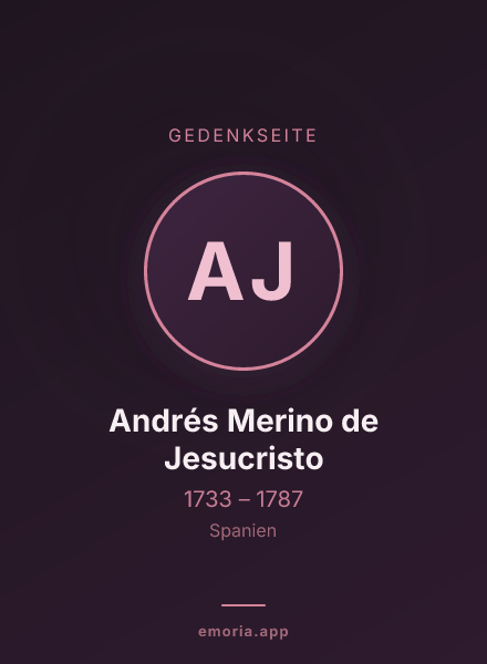 Gedenkportrait von Andrés Merino de Jesucristo