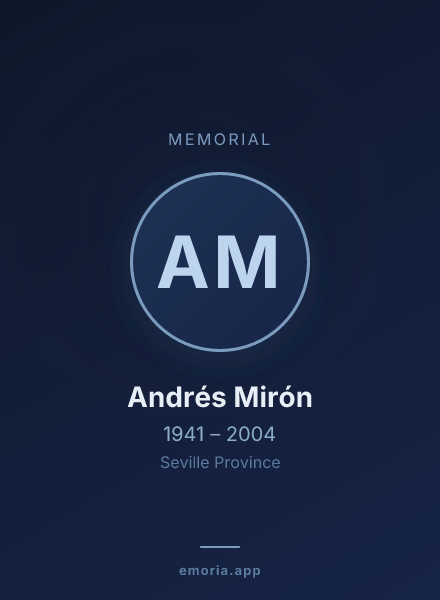 Memorial portrait of Andrés Mirón