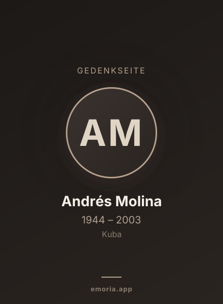 Gedenkportrait von Andrés Molina