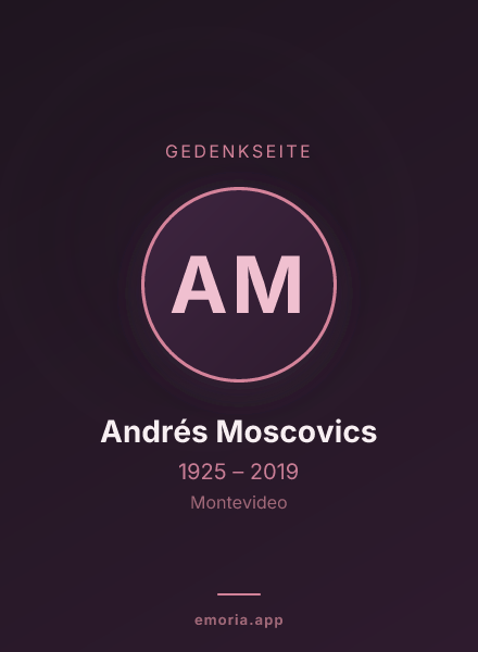 Gedenkportrait von Andrés Moscovics
