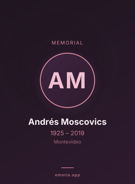 Memorial portrait of Andrés Moscovics