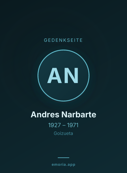 Gedenkportrait von Andres Narbarte