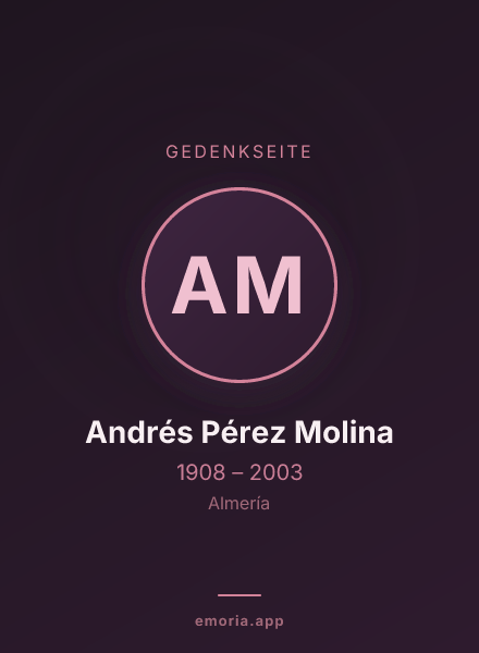 Gedenkportrait von Andrés Pérez Molina