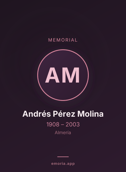 Memorial portrait of Andrés Pérez Molina