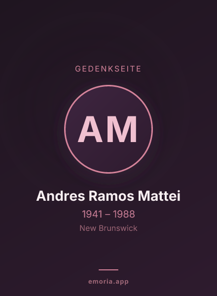 Gedenkportrait von Andres Ramos Mattei