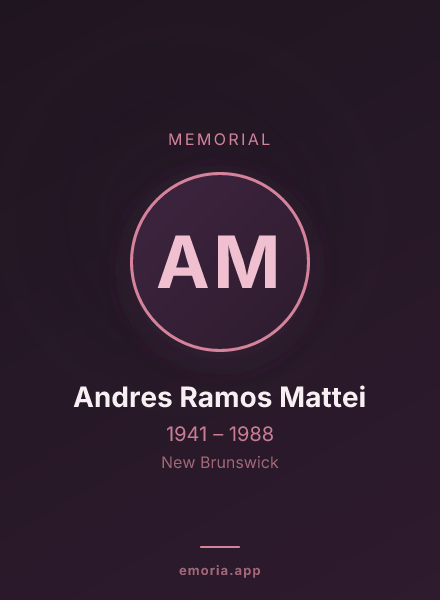 Memorial portrait of Andres Ramos Mattei