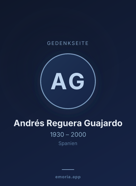 Gedenkportrait von Andrés Reguera Guajardo