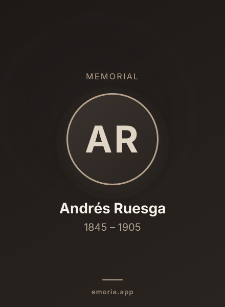 Memorial portrait of Andrés Ruesga