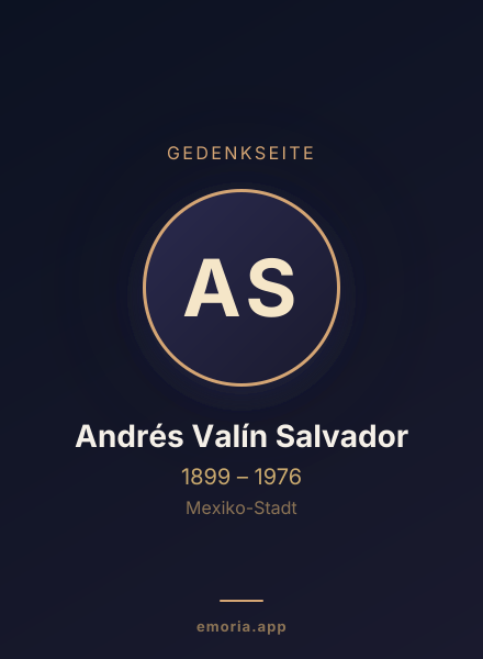 Gedenkportrait von Andrés Valín Salvador