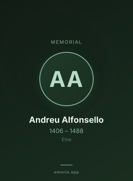 Memorial portrait of Andreu Alfonsello