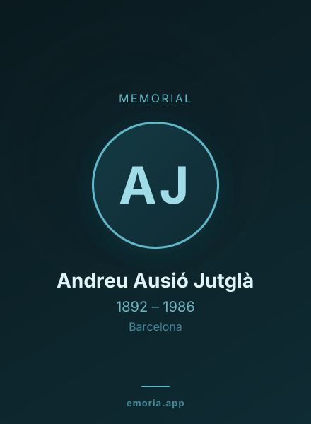 Memorial portrait of Andreu Ausió Jutglà