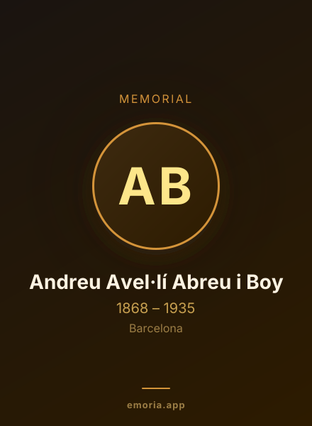Memorial portrait of Andreu Avel·lí Abreu i Boy