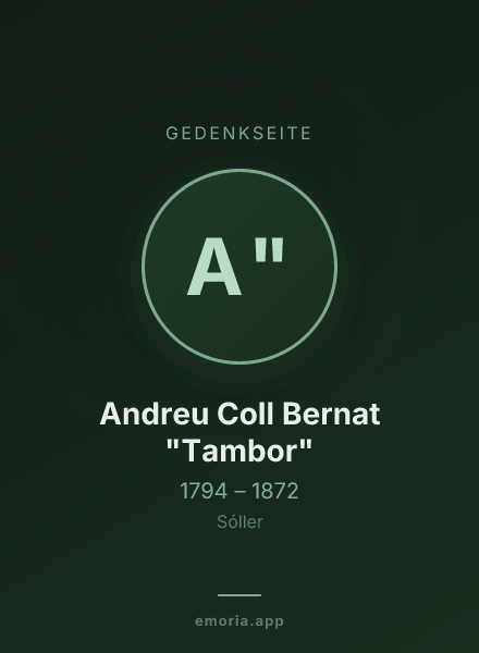 Gedenkportrait von Andreu Coll Bernat "Tambor"