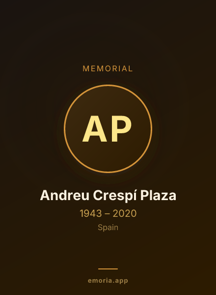 Memorial portrait of Andreu Crespí Plaza