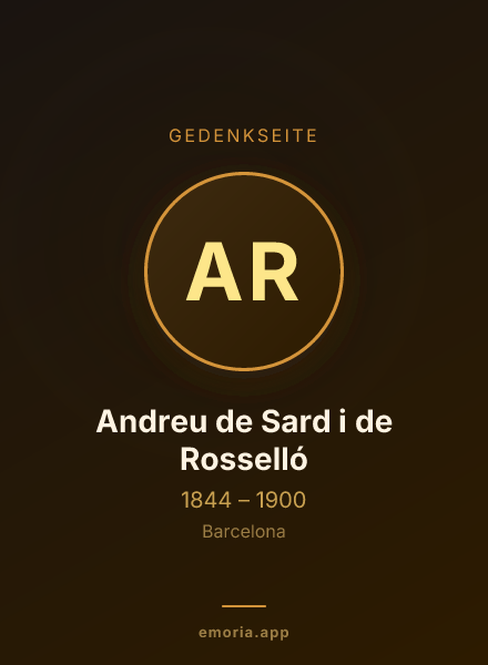 Gedenkportrait von Andreu de Sard i de Rosselló
