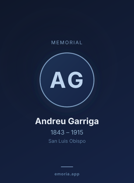 Memorial portrait of Andreu Garriga
