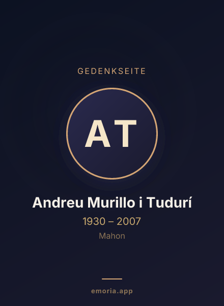 Gedenkportrait von Andreu Murillo i Tudurí