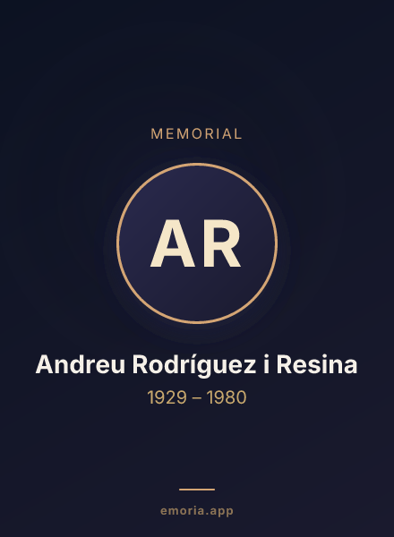 Memorial portrait of Andreu Rodríguez i Resina