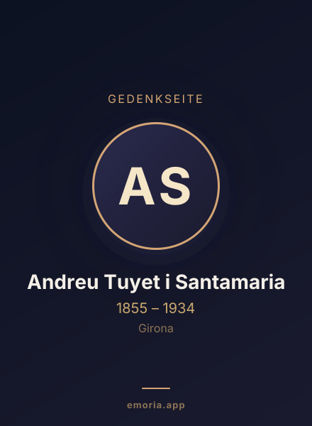 Gedenkportrait von Andreu Tuyet i Santamaria