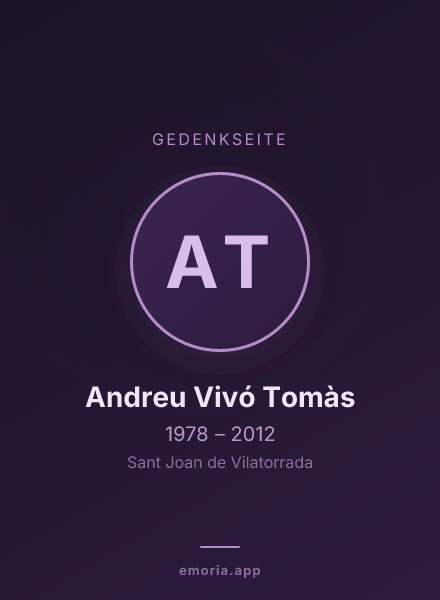 Gedenkportrait von Andreu Vivó Tomàs