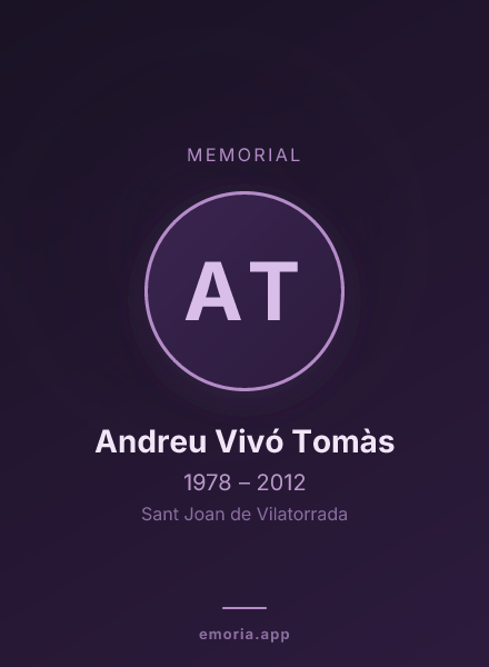 Memorial portrait of Andreu Vivó Tomàs