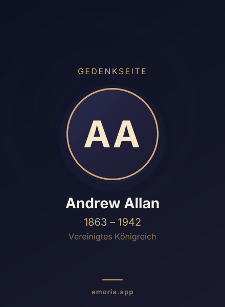Gedenkportrait von Andrew Allan