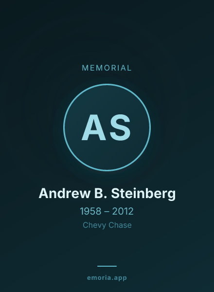 Memorial portrait of Andrew B. Steinberg