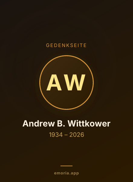 Gedenkportrait von Andrew B. Wittkower