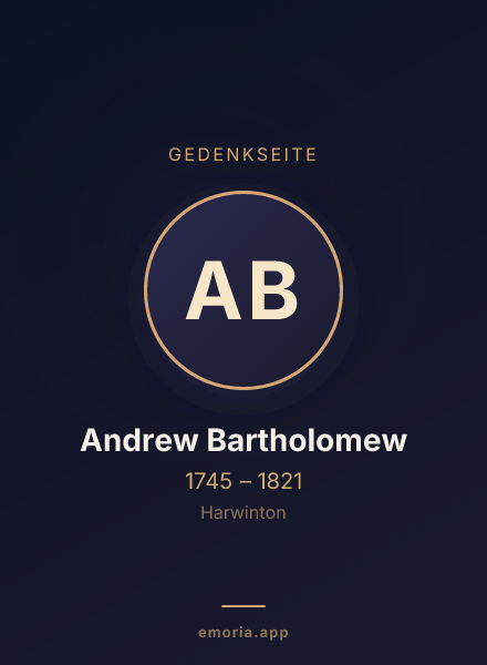 Gedenkportrait von Andrew Bartholomew