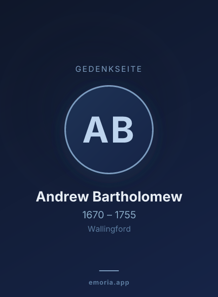 Gedenkportrait von Andrew Bartholomew