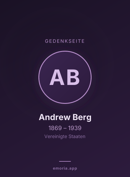 Gedenkportrait von Andrew Berg