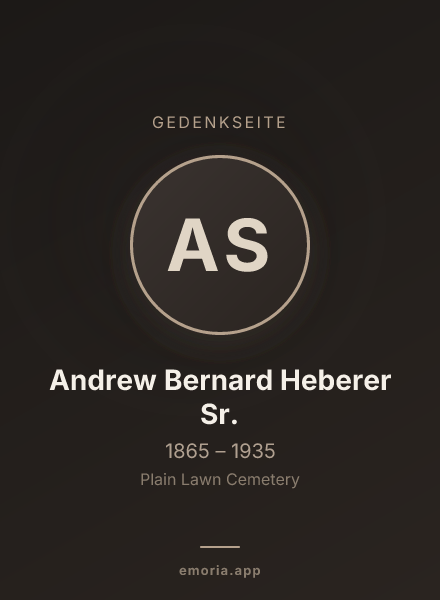 Gedenkportrait von Andrew Bernard Heberer Sr.