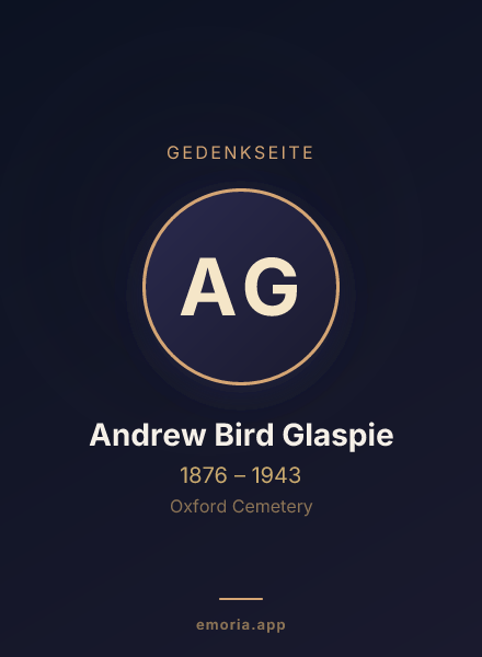 Gedenkportrait von Andrew Bird Glaspie