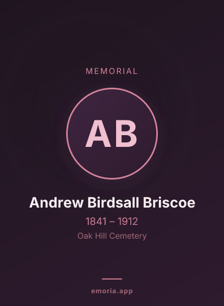 Memorial portrait of Andrew Birdsall Briscoe