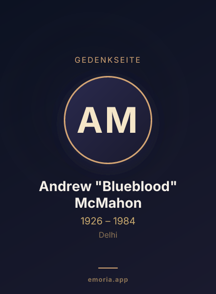 Gedenkportrait von Andrew "Blueblood" McMahon