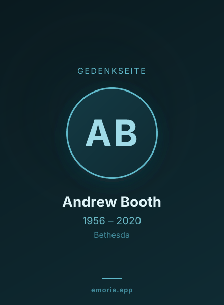 Gedenkportrait von Andrew Booth